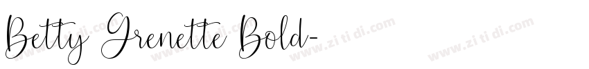 Betty Grenette Bold字体转换